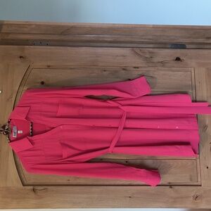 Limited Coral Belted Dress